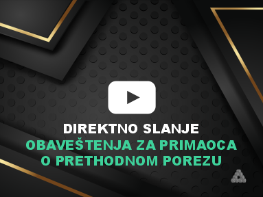 direktno slanje na SEF Obaveštenja o prethodnom porezu